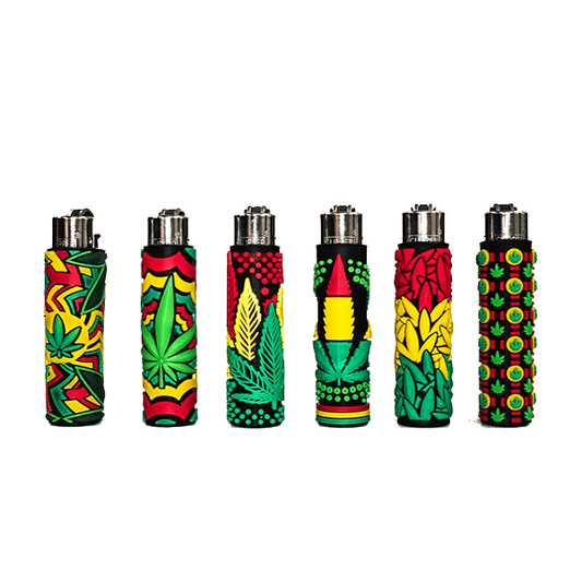 30 Clipper CP21RH Slim Pop Covers Flint Weed 3 Lighters - FCB3T006UKH - Vape Center
