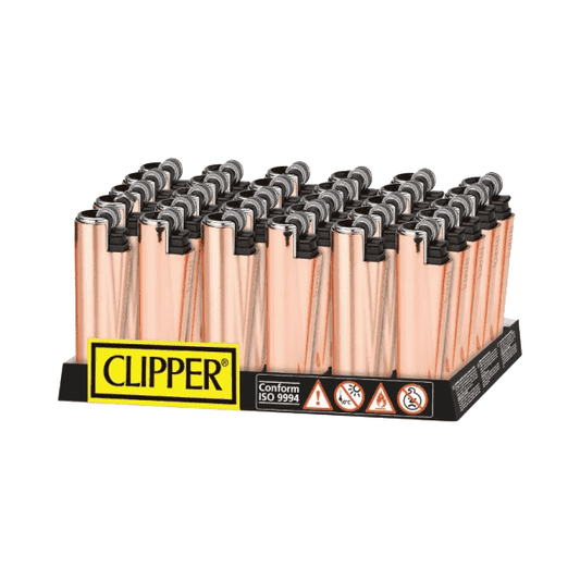 30 Clipper FCP22RH Classic Micro Rose Gold Shiny Lighters - Vape Center