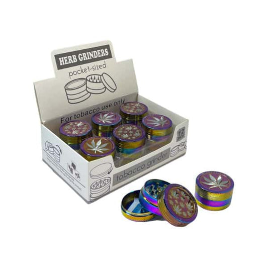 3 Parts Small Metal Rainbow Grinder - DK5781-3 - Vape Center