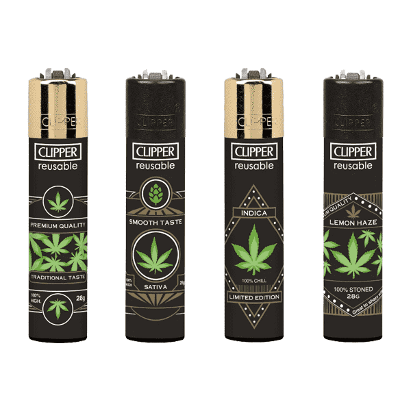 40 Clipper CP11RH Classic Large Flint Beer Leaves Lighters - CL5C084UKH - Vape Center