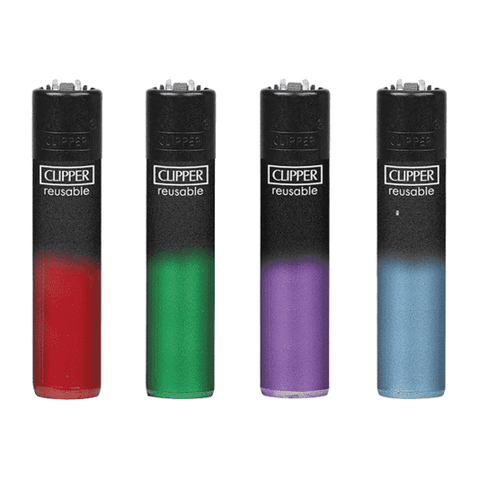 40 Clipper CP11RH Classic Large Flint Black Crystal Gradient Lighters - CL2C252UKH - Vape Center