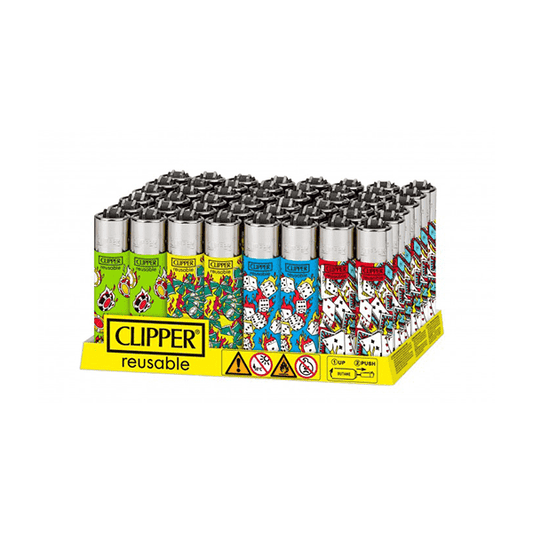 40 Clipper CP11RH Classic Large Flint Luck Is On Fire Lighters - CLC1357UKH - Vape Center