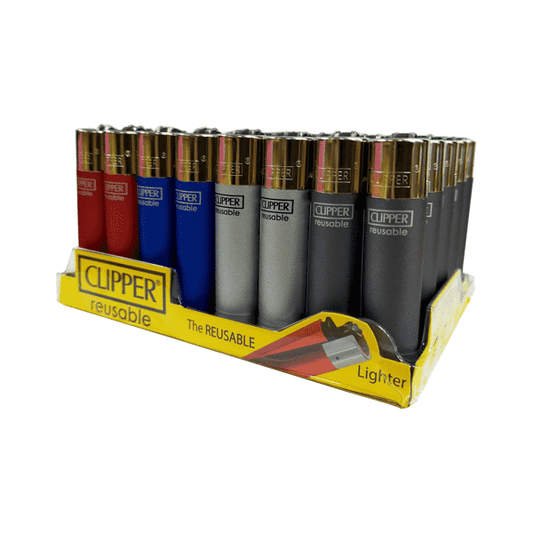 40 Clipper CP11RH Classic Large Flint Metallic 3 Lighters - CL2C221UKH - Vape Center