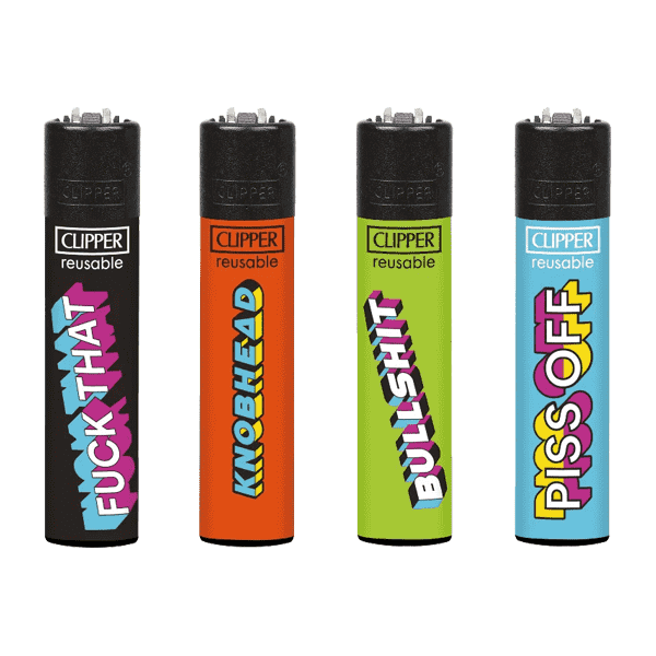 40 Clipper CP11RH Classic Large Flint Naughty Words 2 Lighters - CL5C059UKH - Vape Center