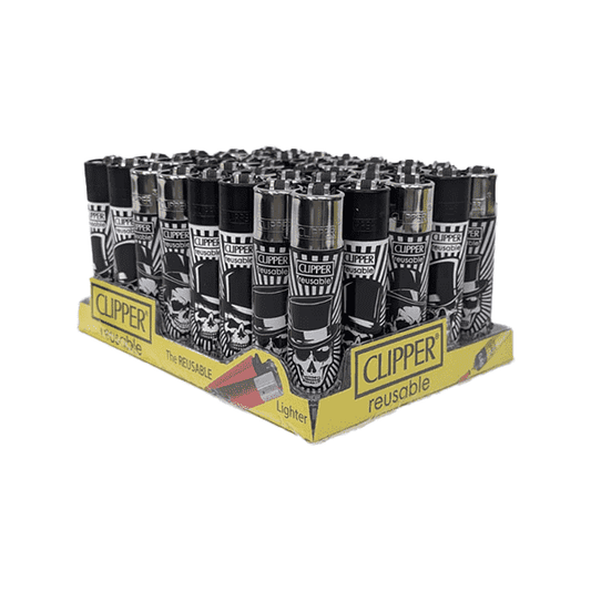 40 Clipper Classic Large Flint Party Skulls - CL3C1567UK - Vape Center