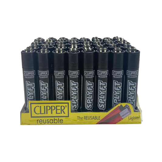 40 Clipper SPLYFT Black Large Classic Refillable Lighters - 2d0116-20