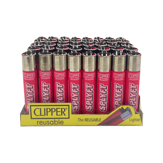 40 Clipper SPLYFT Pink Large Classic Refillable Lighters - Vape Center