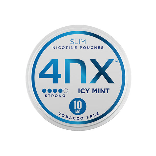4NX 10mg Icy Mint Slim Nicotine Pouches 20 Pouches - 2d0116-20