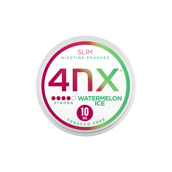 4NX 10mg Watermelon Ice Slim Nicotine Pouches - 20 Pouches - 2d0116-20