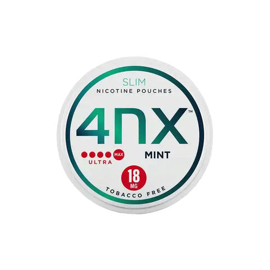 4NX 18mg Mint Slim Nicotine Pouches 20 Pouches - 2d0116-20