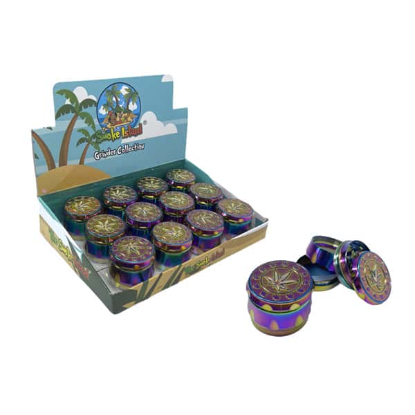 4 Parts Large Metal Rainbow 40mm Grinder - SMK113XC - Vape Center