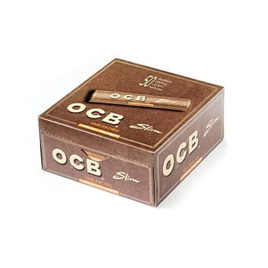 50 OCB Virgin King Size Unbleached Rolling Papers - Vape Center