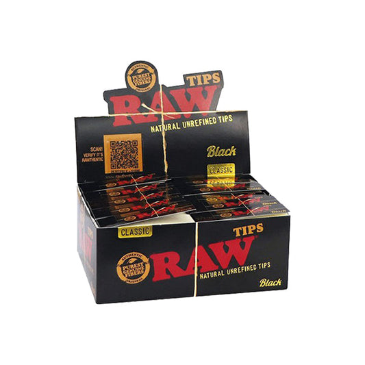 50 Raw Black Standard Classic Tips - 2d0116-20