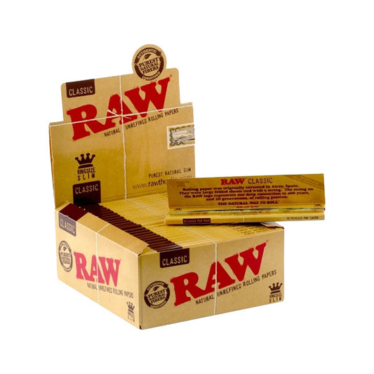 50 Raw Classic King Size Slim Rolling Papers - 2d0116-20