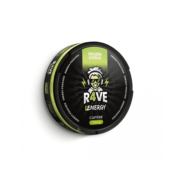 50mg R4VE Energy Frozen Citrus Caffeine Pouches - 20 Pouches - Vape Center