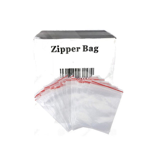 5 x Zipper Branded 100mm x 100mm Clear Bags - 2d0116-20