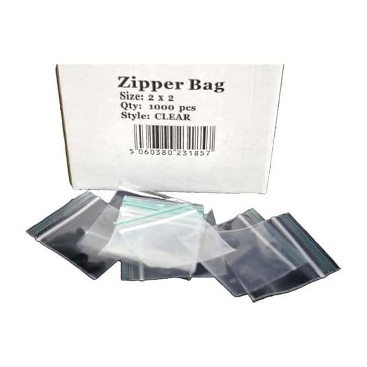 5 x Zipper Branded 2 x 2 Clear Bags - Vape Center