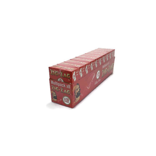 8 Booklet Zig-Zag Red Regular Size Rolling Papers - Pack of 10 - 2d0116-20