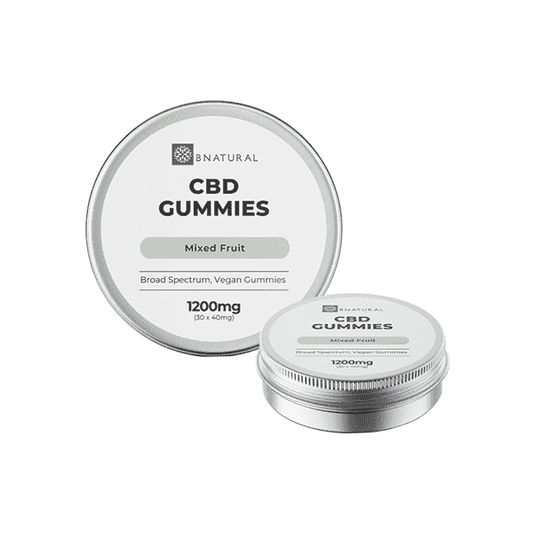 Bnatural 1200mg Broad Spectrum CBD Mixed Fruit Gummies - 30 Pieces - Vape Center