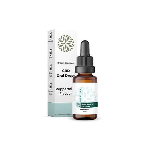 Bnatural 1200mg Broad Spectrum CBD Peppermint Oral Drops - 10ml - Vape Center