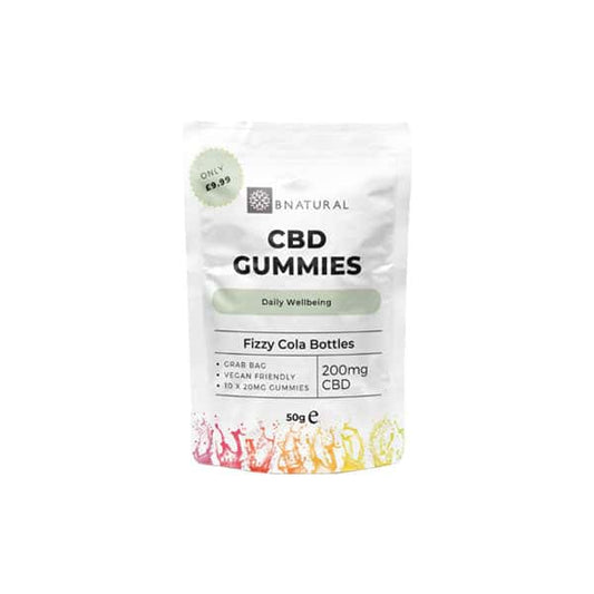 Bnatural 200mg CBD Vegan Cola Bottles Gummies - 10 Pieces - Vape Center