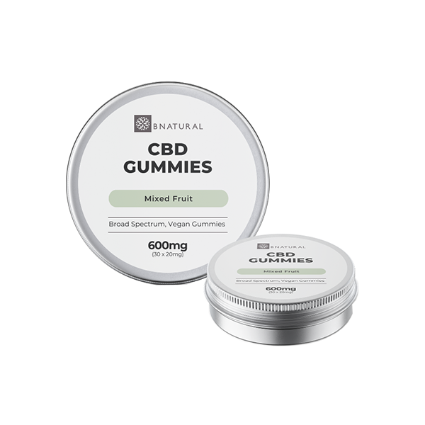 Bnatural 600mg Broad Spectrum CBD Mixed Fruit Gummies - 30 Pieces - Vape Center