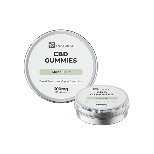 Bnatural 600mg Broad Spectrum CBD Mixed Fruit Gummies - 30 Pieces - Vape Center