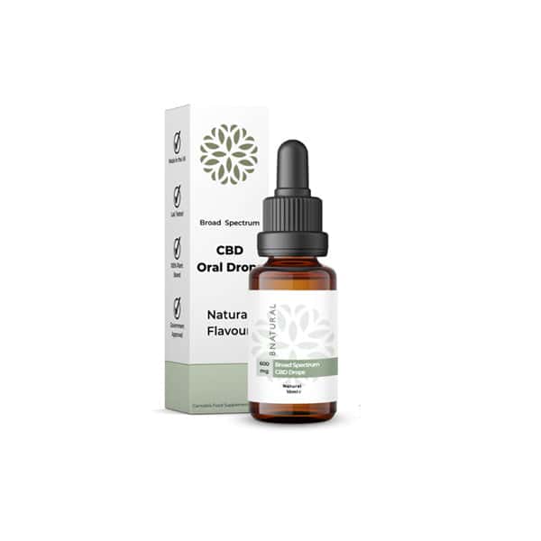 Bnatural 600mg Broad Spectrum CBD Natural Oral Drops - 10ml - Vape Center