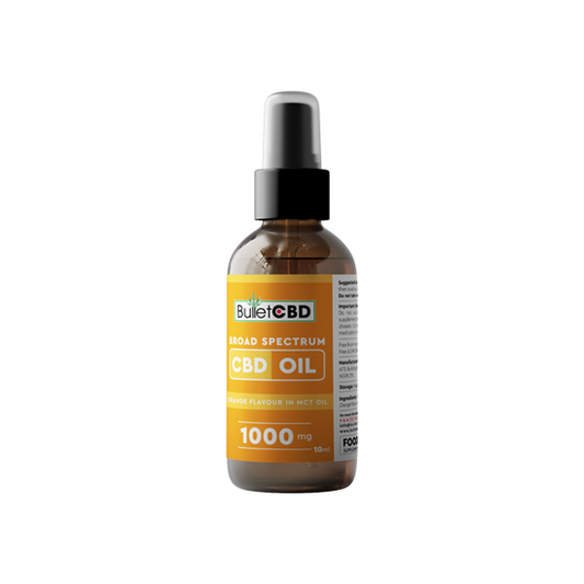 Bullet CBD 1000mg Orange Broad Spectrum CBD Oil Spray - 10ml - Vape Center