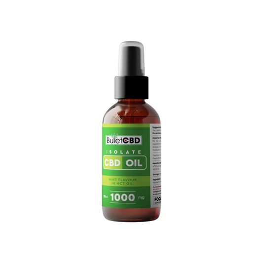Bullet CBD 1000mg Pure Mint CBD Isolate MCT Oil Spray - 10ml - Vape Center