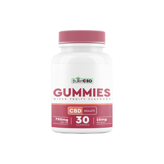 Bullet CBD 750mg CBD Isolate Gummies - 30 Pieces - Vape Center