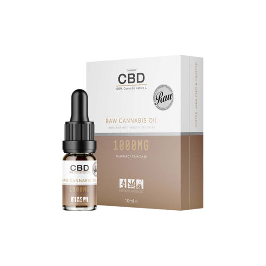 CBD by British Cannabis 1000mg CBD Raw Cannabis Oil Drops 10ml - Vape Center