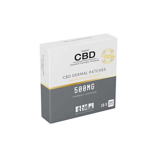 CBD by British Cannabis 500mg CBD Dermal CBD Patches - 10 Patches - Vape Center