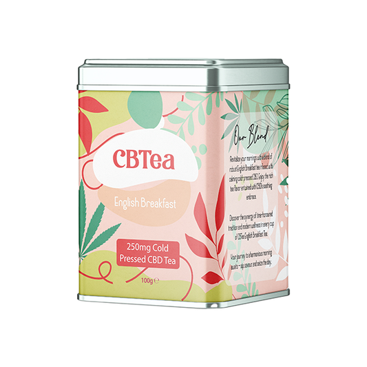CBTea 250mg Cold Pressed Full Spectrum CBD English Breakfast Tea - 100g - 2d0116-20