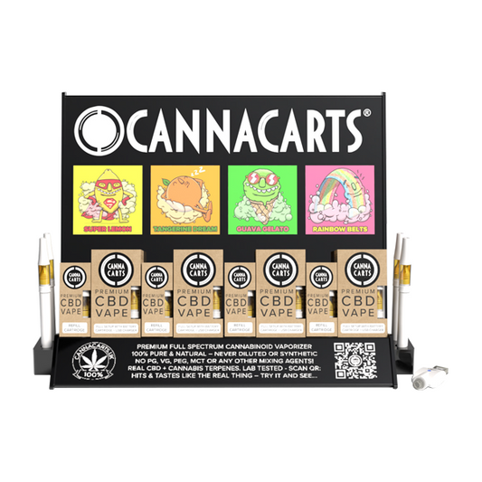 Cannacarts 420 POS Display Unit Set - 25 CBD Vapes - Vape Center