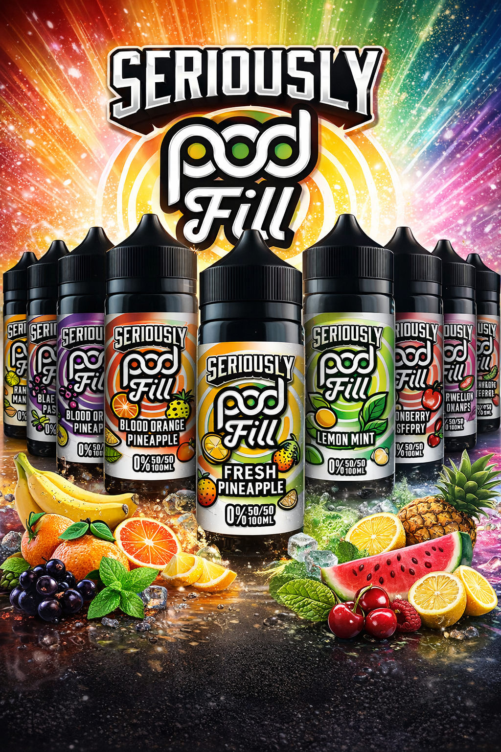 Doozy Vape Seriously Pod Fill 100ml Eliquid Shortfill
