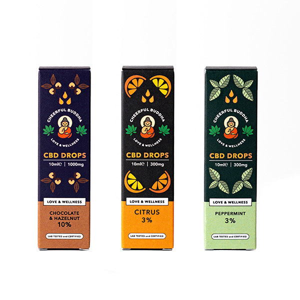 Cheerful Buddha 1000mg CBD Drops 10ml - Vape Center