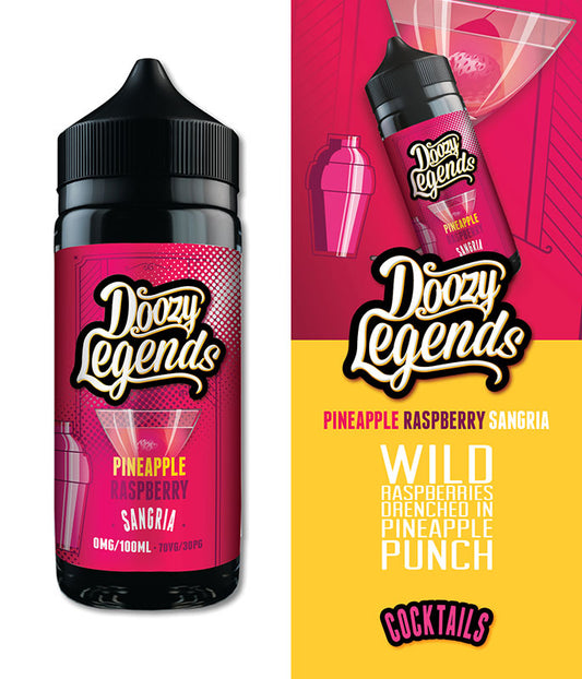 Doozy Vape - Legends - 100ml - Pineapple Raspberry Sangria - Vape Center
