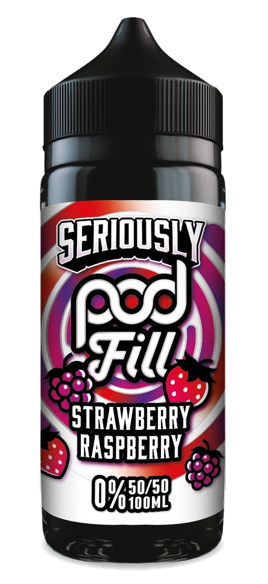 Doozy Vape - Seriously Pod Fill - 100ml - Strawberry Raspberry - Vape Center