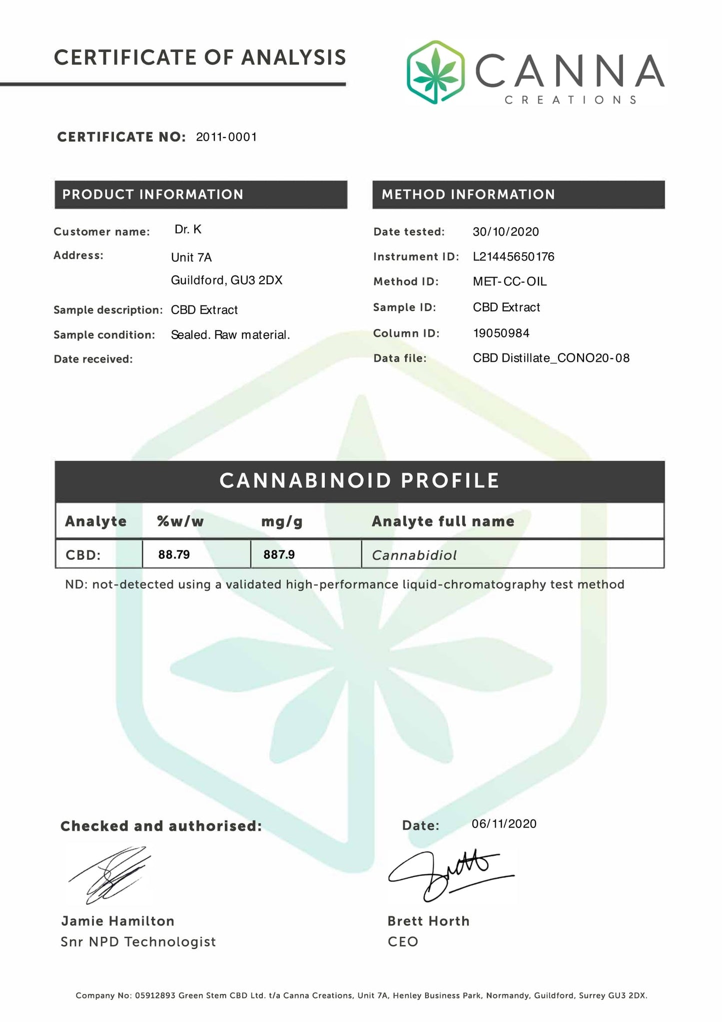 Dr K CBD Lemon Golden Standard 300mg CBD Oil - 30ml - Vape Center