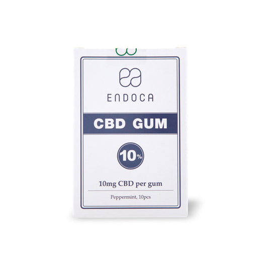 Endoca 100mg CBD Peppermint Chewing Gum - 10 Pcs - 2d0116-20