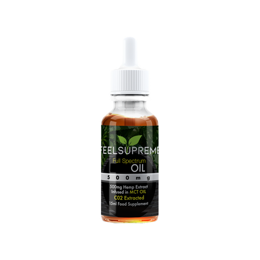 Feel Supreme 500mg Full Spectrum CBD In MCT Oil - 15ml - Vape Center