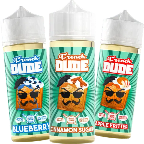 French Dude 100ml shortfill e-liquid bottle UK