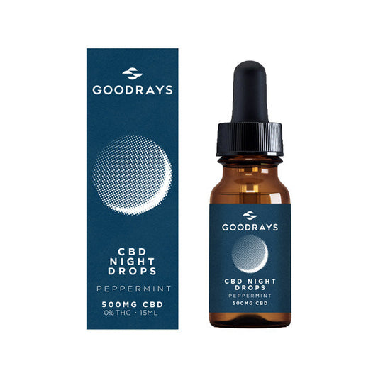 Goodrays 500mg CBD Peppermint Night Drops - 15ml - Vape Center