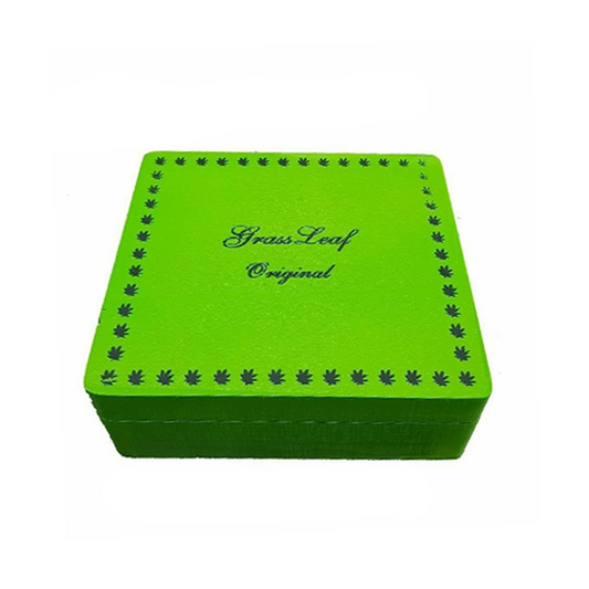 Grass Leaf Original Wooden Storage Box - Green - Vape Center