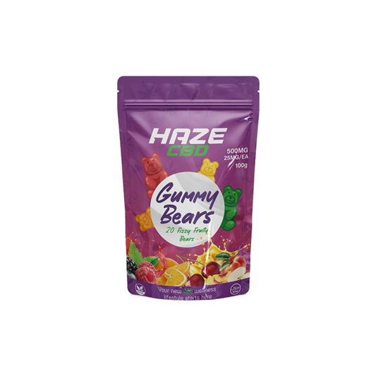 Haze CBD 500mg Gummy Bears - 20 Pieces - Vape Center