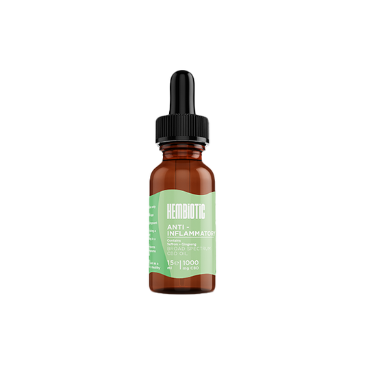 Hembiotic 1000mg Broad-Spectrum Functional CBD Oil - 15ml - Vape Center