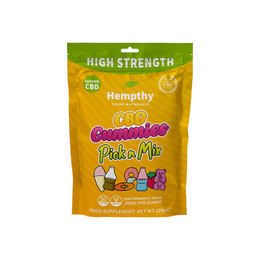 Hempthy 1000mg CBD Pick n Mix Gummies - 50 Pieces - 2d0116-20