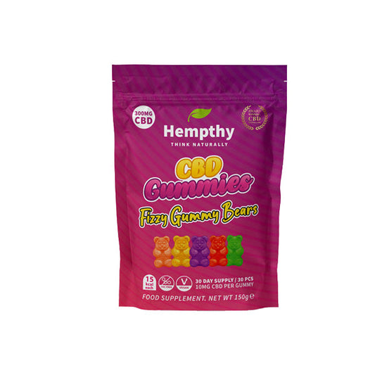 Hempthy 300mg CBD Gummies 30 Ct Pouch - 2d0116-20
