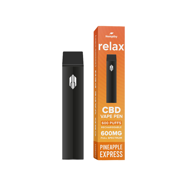 Hempthy 600mg CBD Disposable Vape Pen 600 Puffs - Vape Center